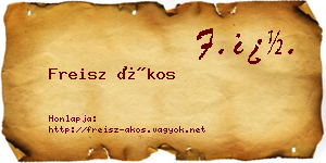Freisz Ákos névjegykártya