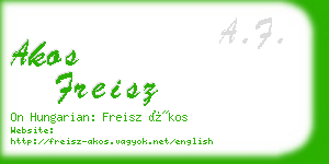 akos freisz business card